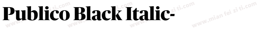 Publico Black Italic字体转换